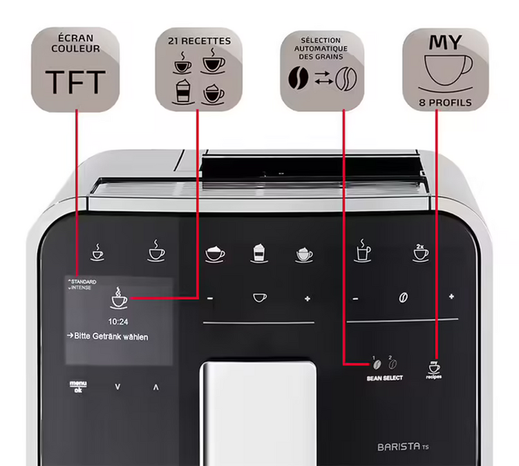 Melitta Kaffeevollautomat Caffeo Barista TS Smart F850-101 - silber – Bild 2